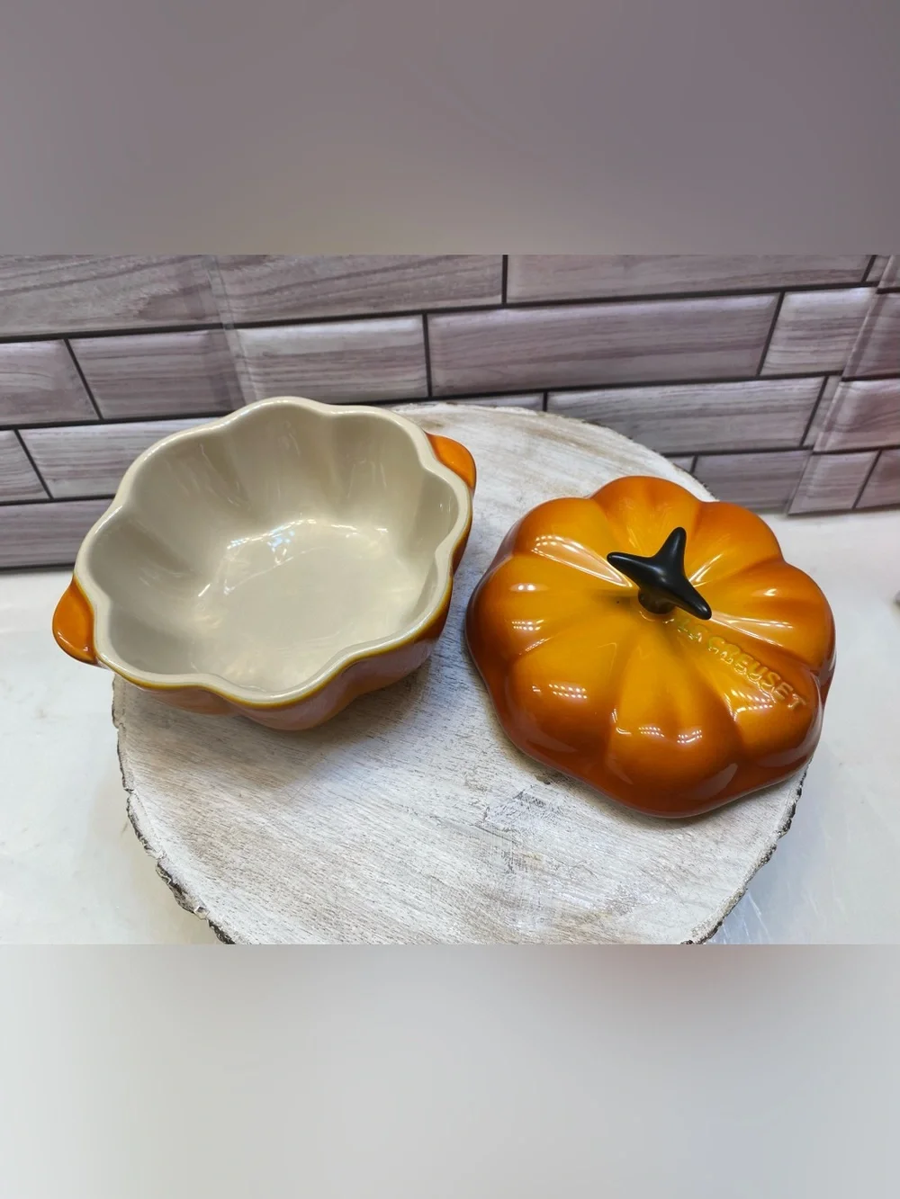 Le Creuset ❤️Mini Pumpkin Cocotte 300ml Marronnier NIB**